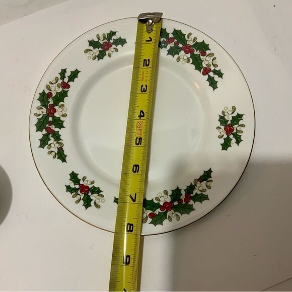 TUDOR ROSE CHINA FESTIVE GARLANDS BUD VASE & SALAD PLATE 8 1/8 ENGLAND G12 - Picture 10 of 11